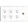 RiteAV USB2 Wall Plate 4 Gang with 3 x 15A