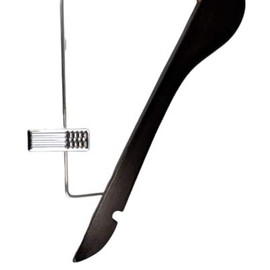 Walnut Finish Wood Combination Hanger with Non-Abrasive Clips (Set of 50)