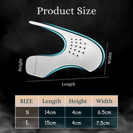 Wonder Care Sneaker Decrese Shoe Crease Protector for Sneakers Anti Wrinkle Shoe Protector Anti Crease Protector 2 Pair,L White