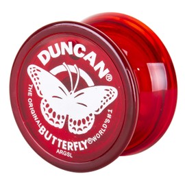 Duncan Toys - YoYo de Mariposa para Principiantes con Cuerda, Eje de Acero y Cuerpo de plástico, Color Rojo