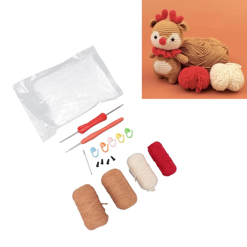 DIY Deer Crochet Kit Cute Animals Crochet Starter Kit with