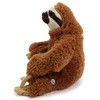 Mabuso Sloth Cuddly Toy Brown Sitting Plush Toy - Cuddly
