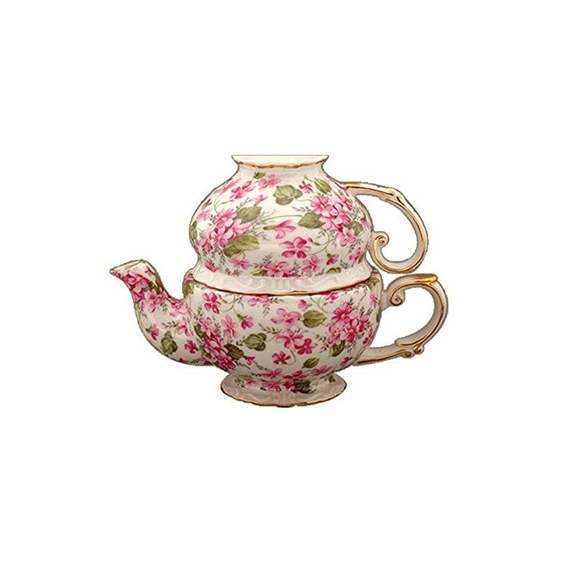 Gracie China by Coastline Imports Porcelain 3-Piece Tea Set for