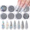 Holographic Nail Art Glitters Sequins 3D Flakes Supplies - Shiny