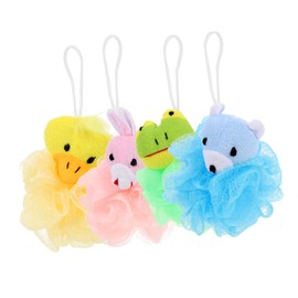 Healeved 12pcs Cartoon Animal Bath Sponge Soft Loofah Scrubber for Toddlers Frog -friendly Shower Sponge for and Fun Bath