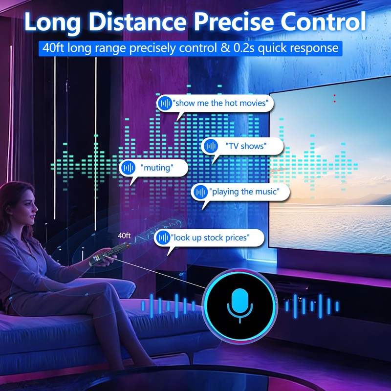 New Backlight V5 Pro Voice Remote Control, Compatible with vSeeBox