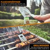 BURNHARD 4-in-1 Barbecue Utensils Multitool Including Barbecue Turner, Grill Fork,
