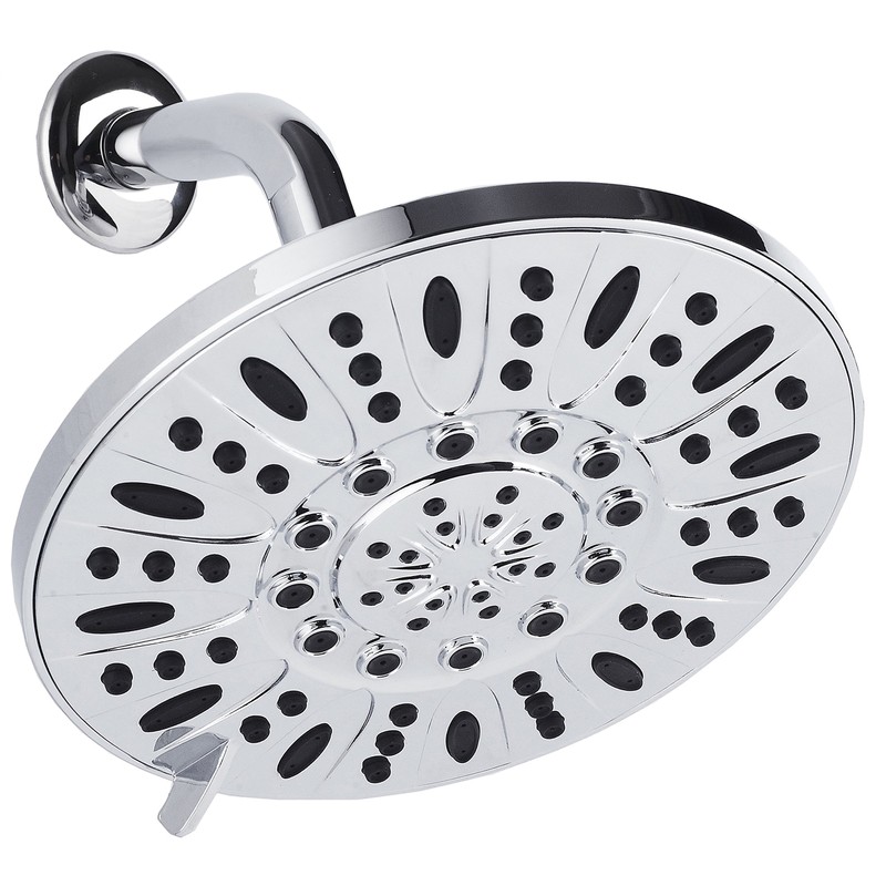 AquaDance High Pressure 6-Setting, 7" Rainfall Shower Head – Tested