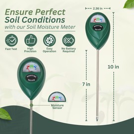 Premium Soil Moisture Meter for Indoor Plants - Accurate Plant Soil Moisture Meter with Precision Sensors, Easy to Use, Compact Design by Garden Rituals