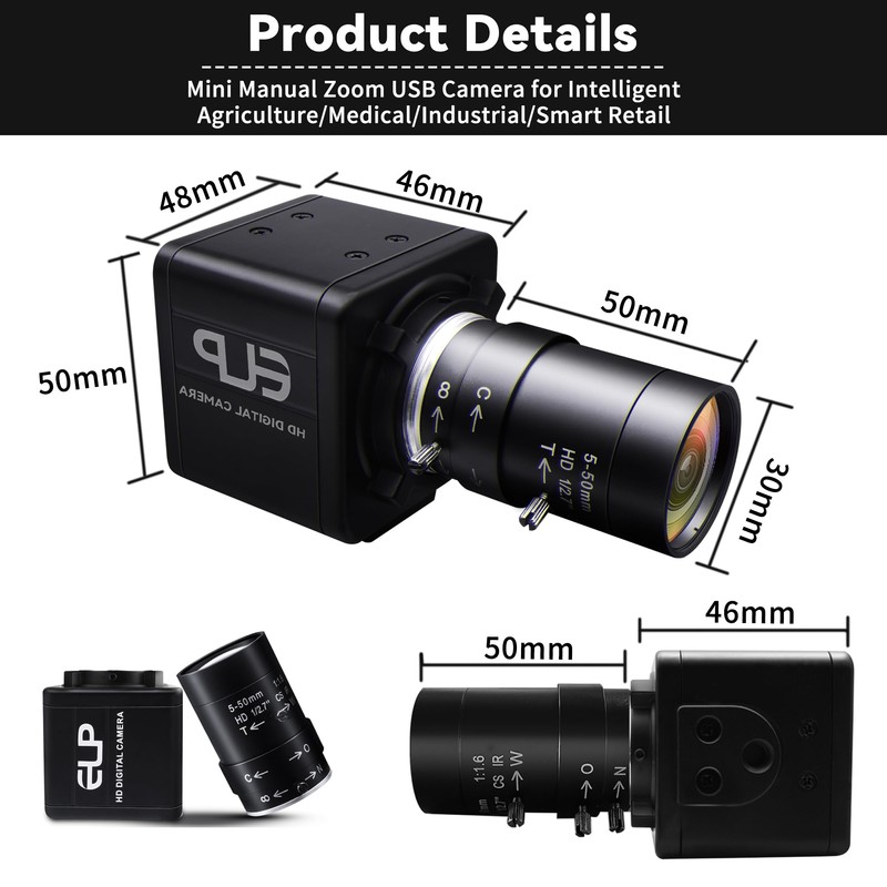 QILOVE Global Shutter USB Camera – 800P Monochrome Ultra High