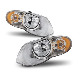 AKKON - For 2005-2007 Chrysler Town & Country OE Style Headlights Housing Crystal Assemblies