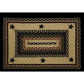 IHF Home Décor | Tartan Star Premium Braided Collection | Primitive, Rustic, Country, Farmhouse Style | Jute/Cotton | 30Days Risk Free | Accent Rug/Door Mat/Floor Carpet(27" x 48" Rect)