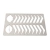 Sonew Eyebrow Lip Stencil, Brushed Silver, Thickened, Stainless Steel, Reusable