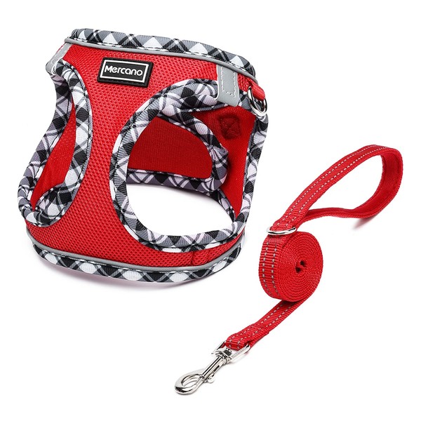 Mercano Soft Mesh Dog Harness and Leash Set, No-Chock Step-in