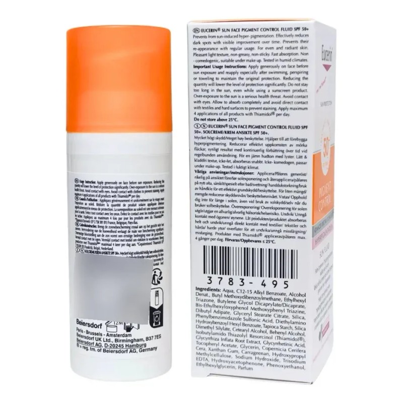 Eucerin Sun Pigment Control Fps 50+ Fluido Facial 50 Ml