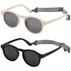 Baby Sunglasses, 2Pack Toddler Sunglasse with Strap for 3-24M, Polarized