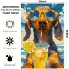 TopPacific Dachshund Garden Flag Summer Beach Garden Flag 12x18 Vertical