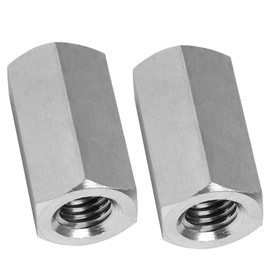 Seimneire 2 Pcs M12 x 1.75 Pitch 40mm Length Hex Coupling Nut, 19mm Width Stainless Steel Nuts Connector Nut, Rod Coupling Nuts Hexagon Nut Threaded Coupling Nut Replacement (Metric)