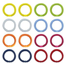 Pack of 16 Colourful Ponytail Hair Bobbles Elastic Hair Bobbles Braided Hair Bobbles Hair Fixing Accessories Hair Accessories