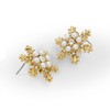 Betsey Johnson Womens Snowflake Stud Earrings