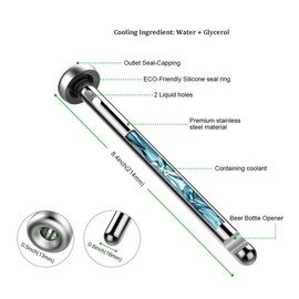 Beer Chillers, Stainless Steel Beer Bottle Chiller Cooling Sticks, Keep Bottled Drinks Cold, 2 Piece Beer Gift Set for Men Dad