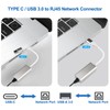 Leehitech 1000 Mbit/s USB C Ethernet Adapter, Type C/USB3.0 Two