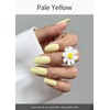 AutyaMee Semi Cured Gel Nail Strips (Pale Yellow), 20 Pcs