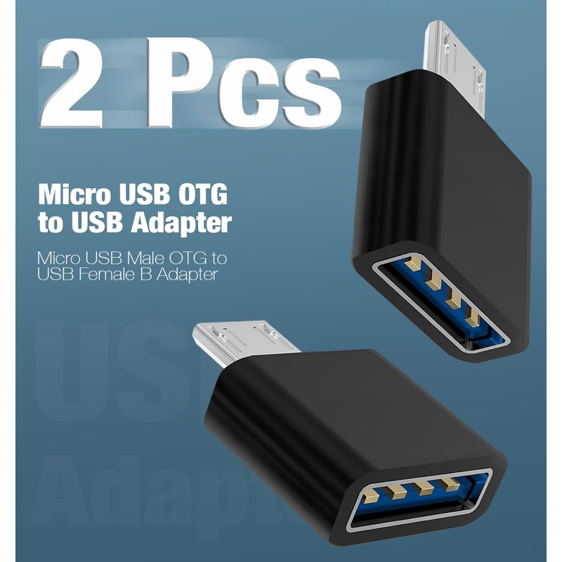 5 Plus 2 Pcs Micro USB OTG to USB Adapter