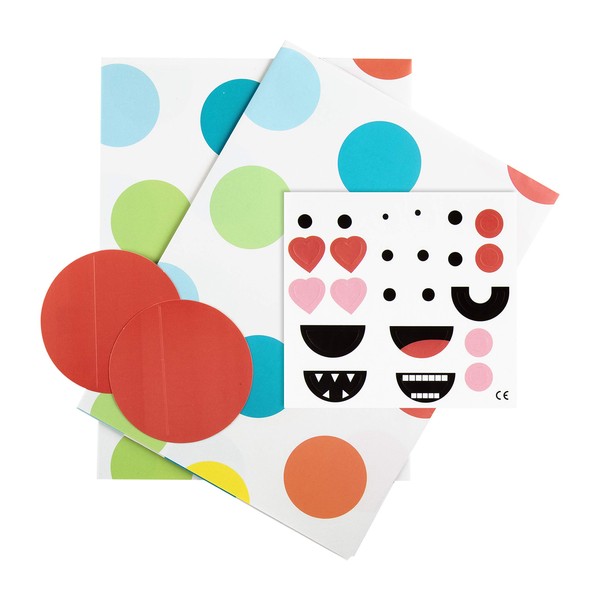Hallmark Kids Wrapping Paper and Gift Tag Pack - Polkadot Design with Stickers