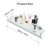 Glass Shelves for Bathroom with Towel Bar,20-Inch Chrome Polished Glass