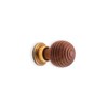 Infinity Decor Traditional Rosewood Preston Reeded Beehive Wooden Cupboard Knob