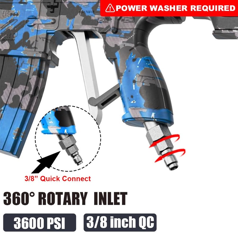 Pressure Washer Gun with Swivel – 3600 PSI High Pressure