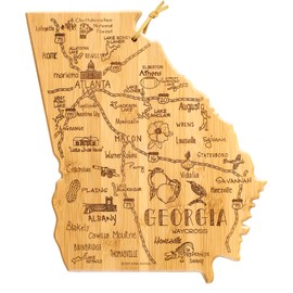 Totally Bamboo Destination Georgia State Shaped Cutting Board, Charcuterie and Cheese Serving Board – Georgia Gift for Home Décor or Everyday Kitchen Use