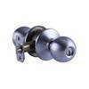 SCHLAGE F51A ORB 626 Orbit Knob Keyed Entry Lock, Satin