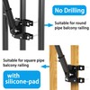 No Drill Flag Pole Holder for Railing,Flag Pole Mount for