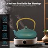 Jotsport Green Cast Iron Teapot Large Capacity 40oz/1200ml with Infuser