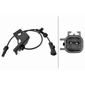 HELLA 6PU 358 218-821 Sensor Wheel Speed 2-Pin Cable 565 mm with Clamp