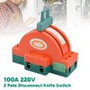 Onseeda Disconnect Knife Switch Double Throw,32A 220V 2 Pole Safety