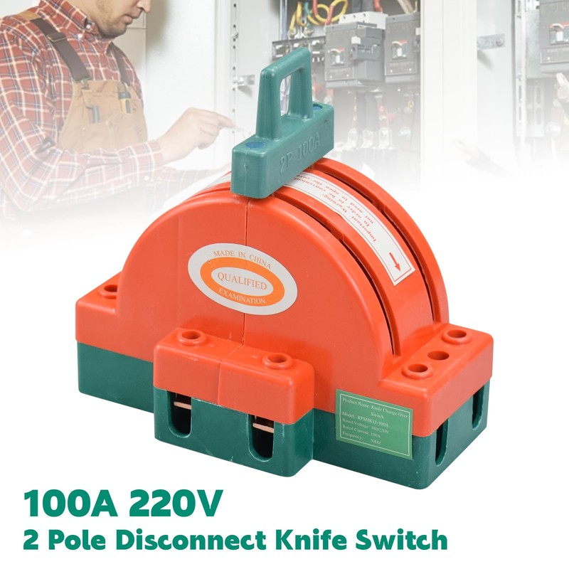 Onseeda Disconnect Knife Switch Double Throw,32A 220V 2 Pole Safety
