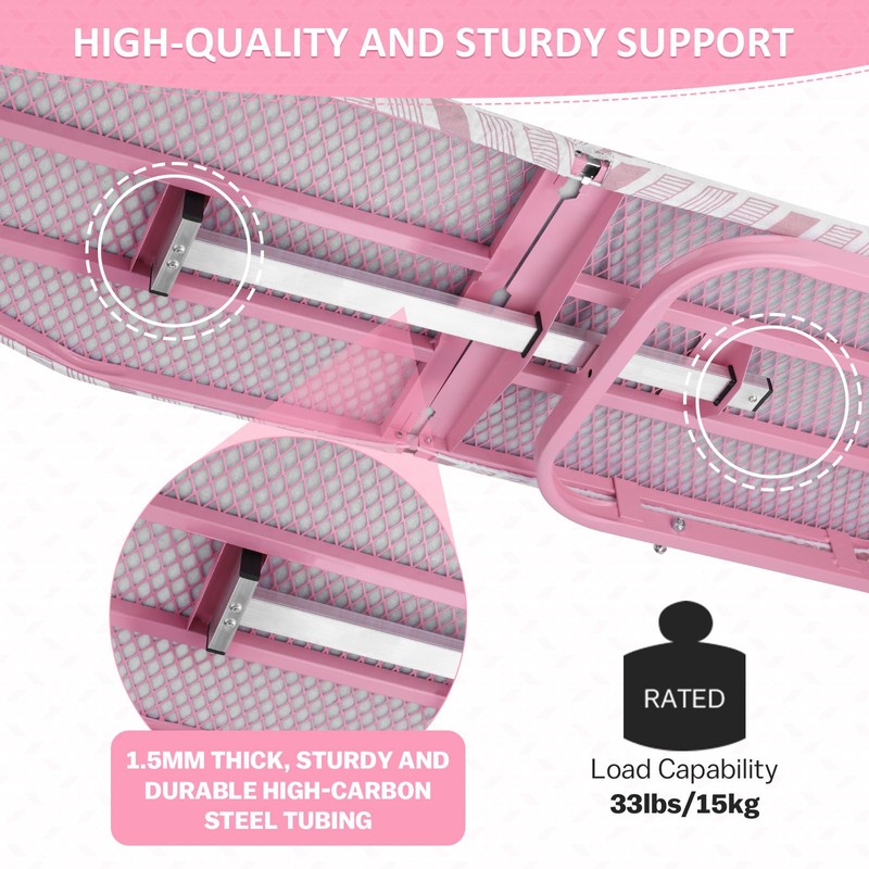 Wall Mounted Ironing Board Adjustable Height, 36 x 12 Inch