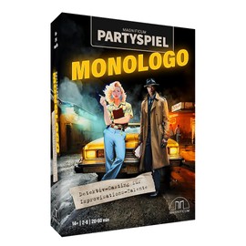 MAGNIFICUM Partyspiel: MONOLOGO - Der Party-Spaß für Improvisations-Talente, EIN Detektiv-Casting als Brettspiel | Kartenspiel Geburtstage Weihnachten Silvester