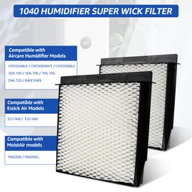 NISHCON 1040 Super Wick Humidifier Filter Replacement for Essick Air AIRCARE Humidifiers Filter B40 B40-C 3D6 100 5D6 700 7D6 100 D46 720 CM330AWHT CM330ABLK CM330DWHT CM330DBLK - 2 Pack