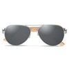 noTrash2003 Aviator Sunglasses with Coloured Mirrored Lenses UV400 CAT3 Strong