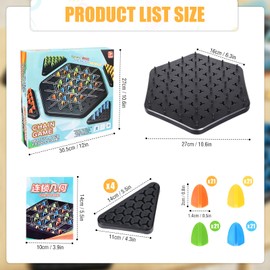Triggle Game, Triangle Game, Funny Triggles Game, Classic Strategy Collectible Pegboard Game, Triangle Chess Board Game for Family Parties, Classic Desktop Board Games