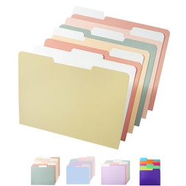 Mr. Pen- File Folders, 18 Pack, Vintage Colors, 1/3-Cut Tab, Letter Size, Colored Folders, Office Supplies with Tabs, Back to School Supplies