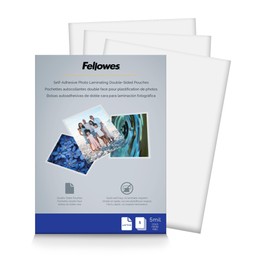 Fellowes, Self-Adhesive Laminating Pouches, 5 Mil, Photo Size, 5 per Pack (5220401)