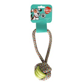 Aimé MIX Ball on Rope Durable Dog Bite Toy 23 cm