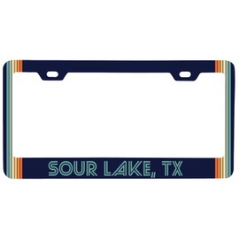 Sour Lake Texas Car Metal License Plate Frame Retro Design