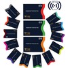 Boxiki Travel RFID Blocking Sleeves, Set with Color Coding, Navy