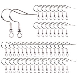 925 Sterling Silver Earring Hooks 50 PCS - Hypoallergenic Jewelry Making Supplies With Fish Hooks, Ear Wires, Findings for DIY Earrings